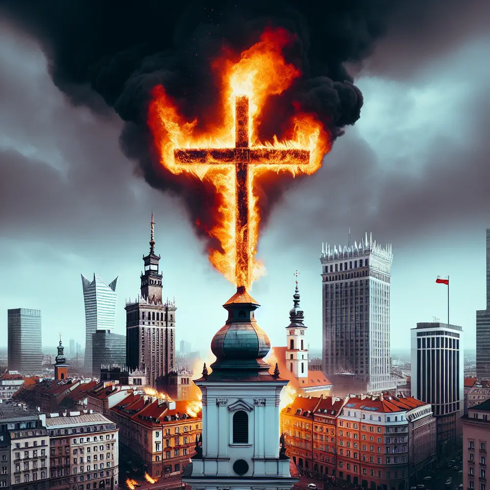 Pożar krzyża w Warszawie – jak reagować, gdy płonie symbol?